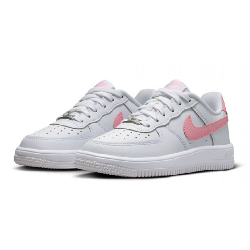 Little Kid's Force 1 Low Lace White/Med Soft Pink-White (IF1673 104)