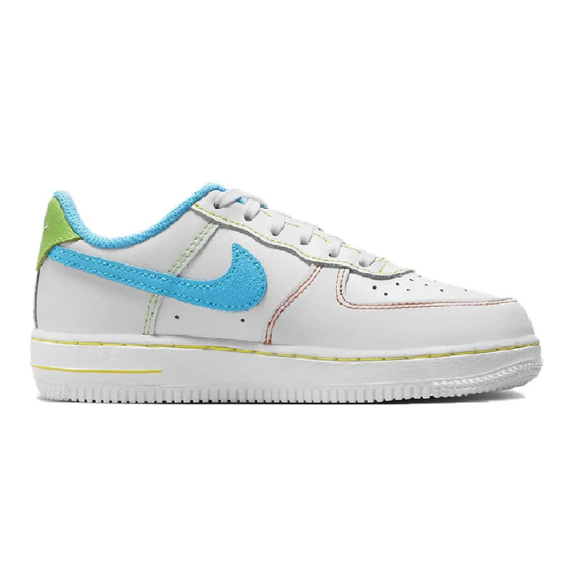 Little Kid's Force 1 LV8 BP White/Baltic Blue-Action Green (FJ4807 100)