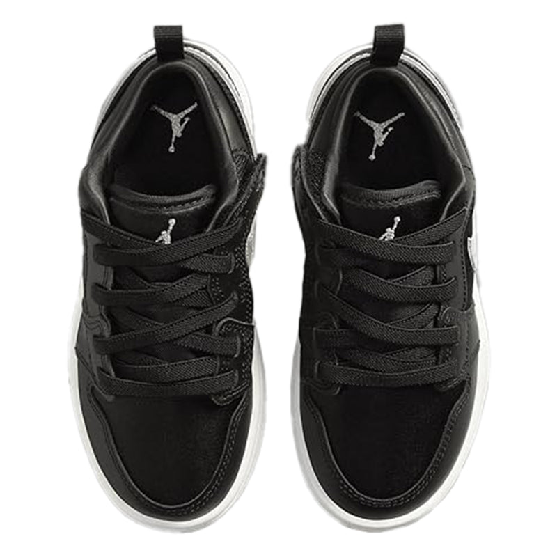 Little Kid's Jordan 1 Low ALT SE Black/Metallic Silver-Sail (FZ3920 001)