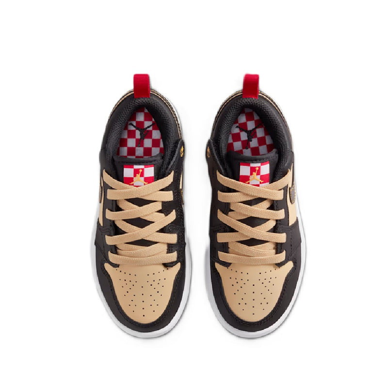 Little Kid's Jordan 1 Low ALT SE Sesame/Black-Fire Red-White (HQ2015 200)