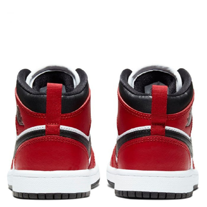 Little Kid's Jordan 1 Mid Black/Black-Gym Red (640734 069)