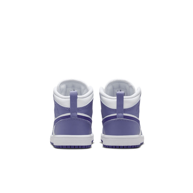 Little Kid's Jordan 1 Mid Dusty Amethyst/Court Purple (DQ8424 500)