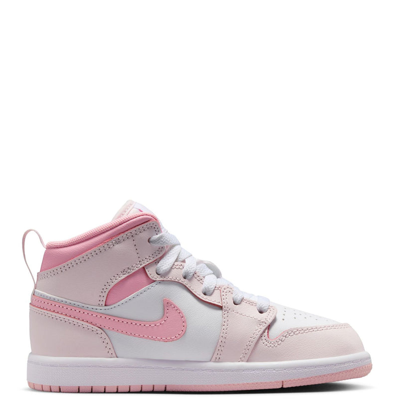 Little Kid's Jordan 1 Mid Pearl Pink/Med Soft Pink-White (DQ8424 600)
