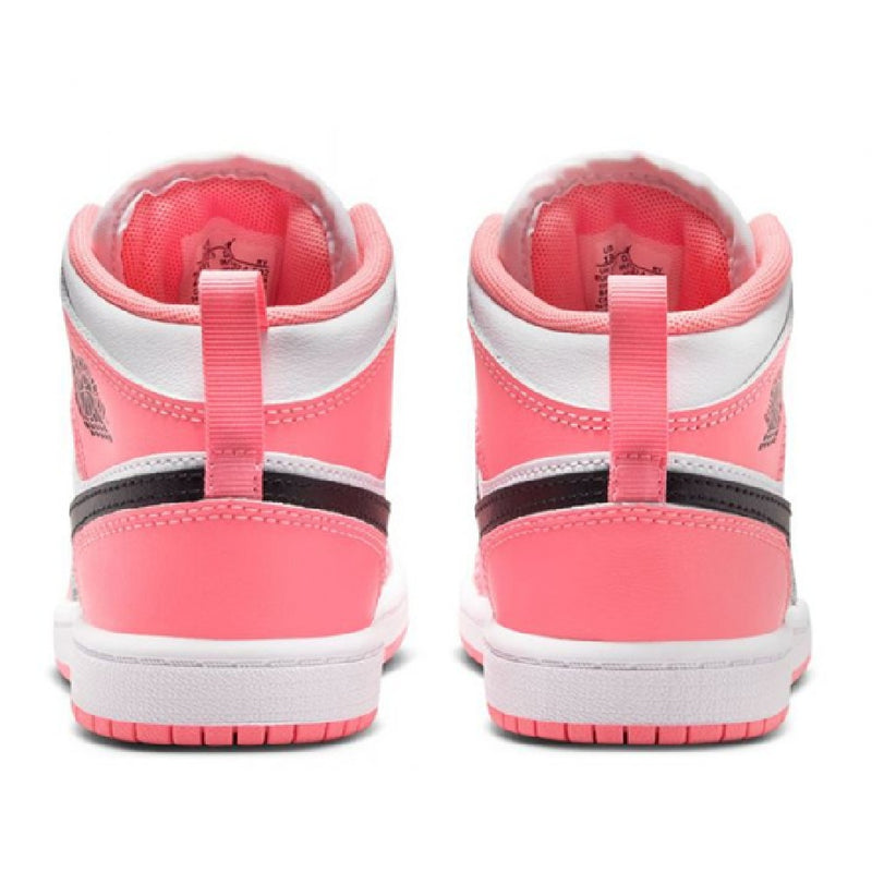Little Kid's Jordan 1 Mid Pink Gaze/Black-White (DQ8424 602)