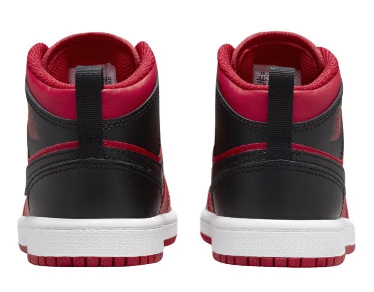 Little Kid's Jordan 1 Mid "Reverse Bred" Gym Red/Blck-White (640734 660)