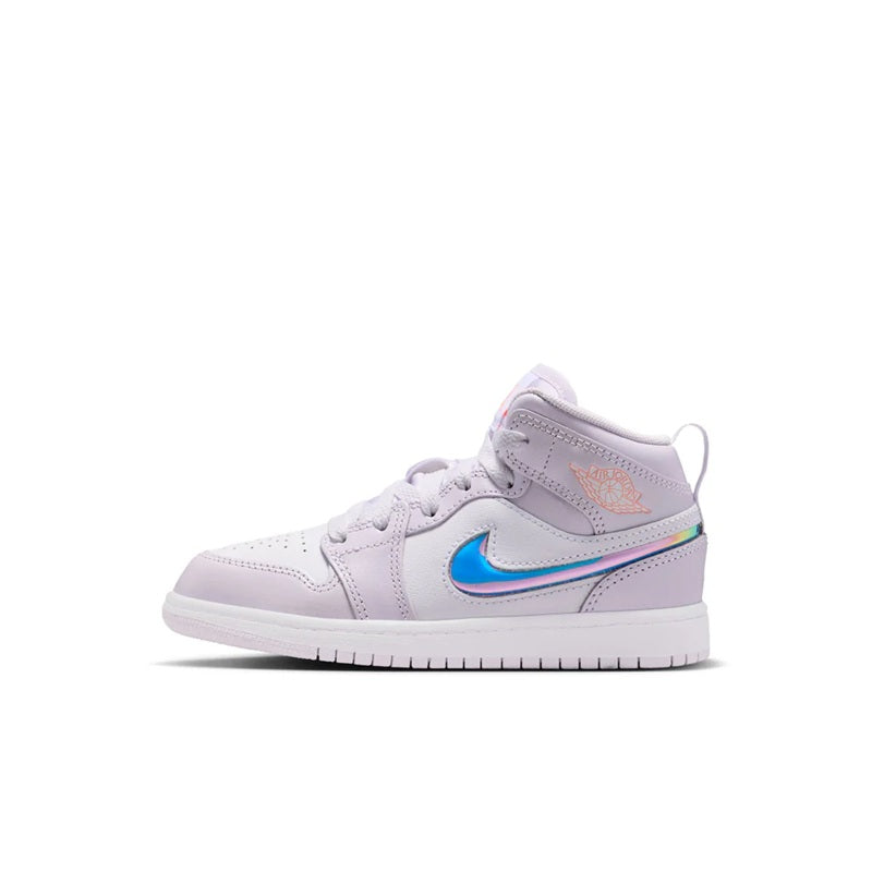 Little Kid's Jordan 1 Mid SE Barely Grape/Atomic Pink-White (IM4420 500)