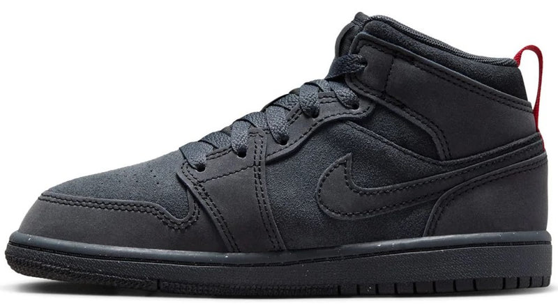 Little Kid's Jordan 1 Mid SE Craft DK Smoke Grey/Black (FQ7754 001)