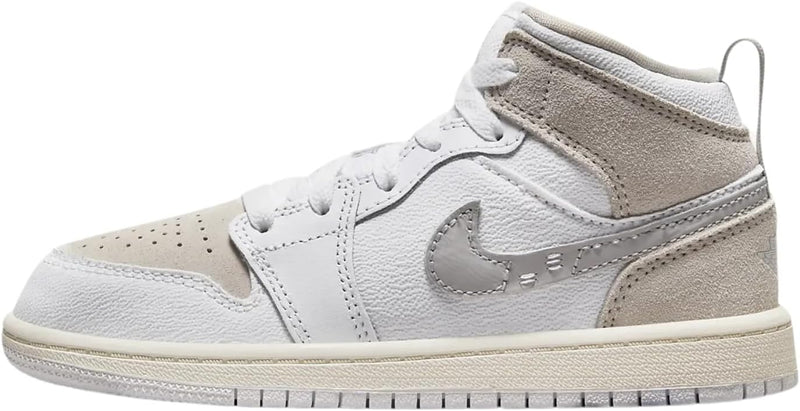 Little Kid's Jordan 1 Mid SE Craft Wht/Lt Orewood Brn-Grey (FB9141 120)