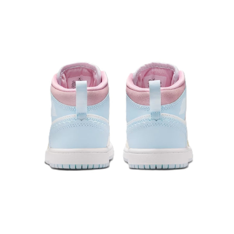 Little Kid's Jordan 1 Mid SE Half Blue-Half Blue-Pale Ivory (IB7056 403)