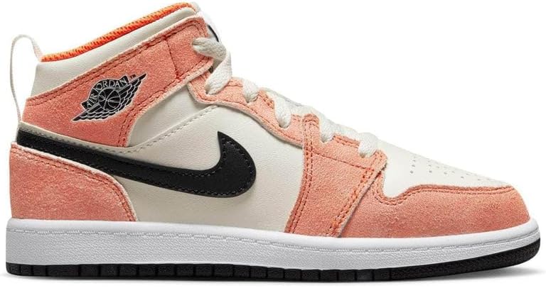 Little Kid's Jordan 1 Mid SE Team Orange/Black-Sail-White (DV1341 800)