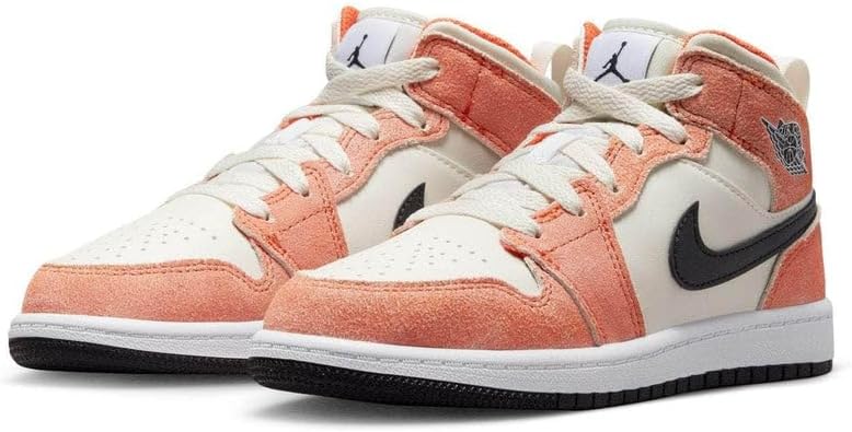 Little Kid's Jordan 1 Mid SE Team Orange/Black-Sail-White (DV1341 800)