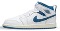 Little Kid's Jordan 1 Mid SE White/Industrial Blue-Sail (FN7493 141)