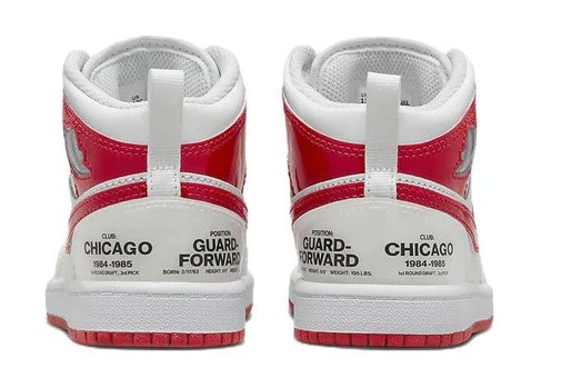 Little Kid's Jordan 1 Mid SS White/University Red (DR6495 116)