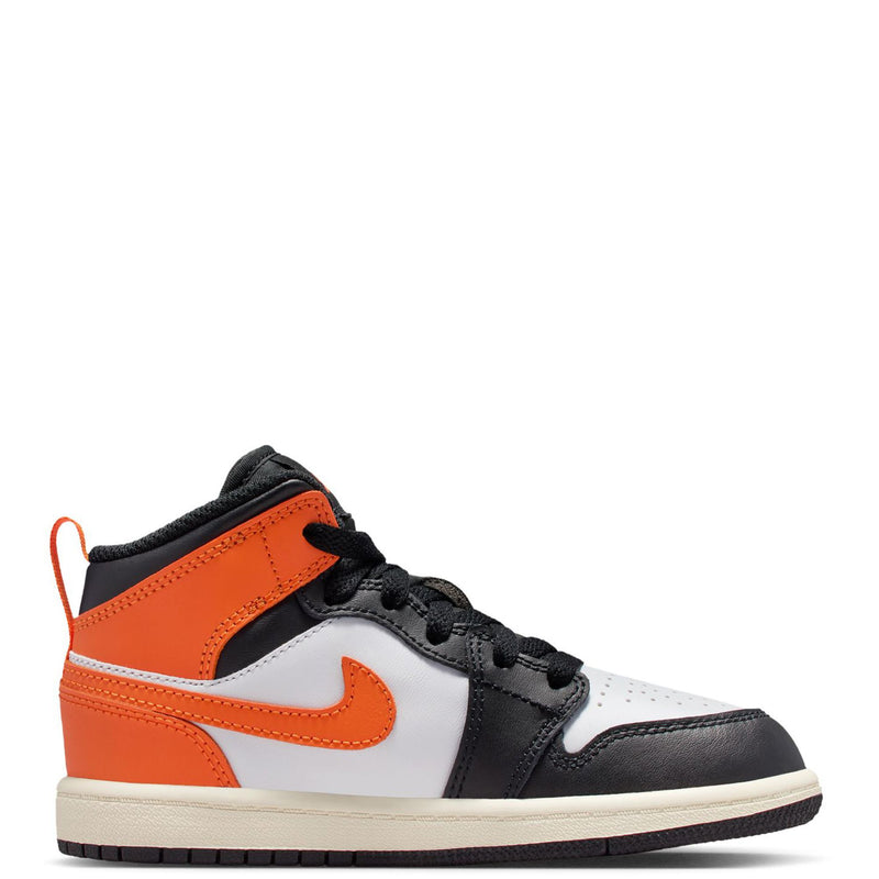 Little Kid's Jordan 1 Mid Starfish/Black-White-Sail (DQ8424 801)