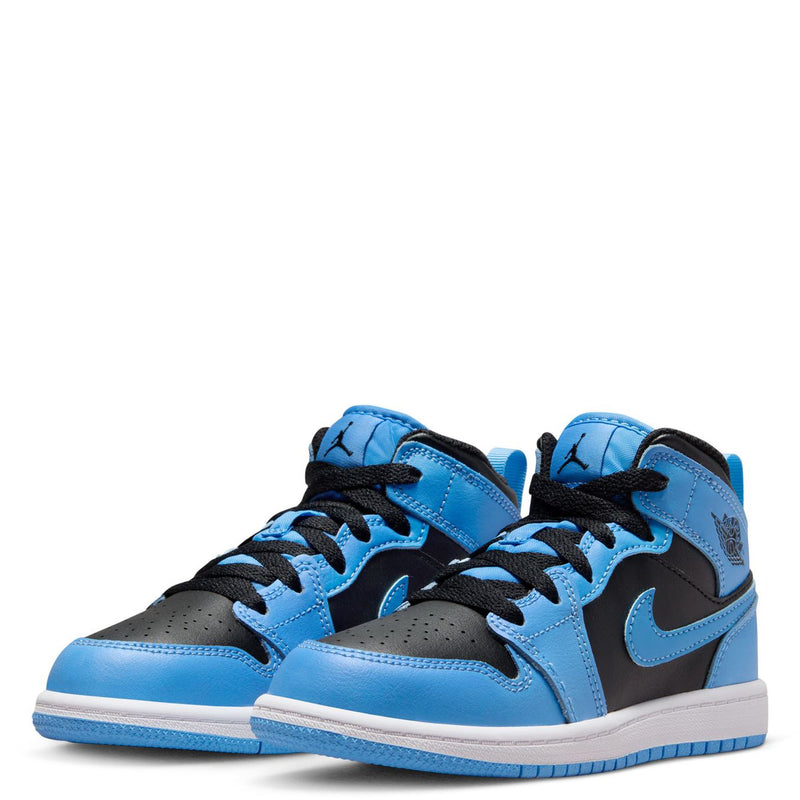 Little Kid's Jordan 1 Mid University Blue/Black-White (DQ8424 401)