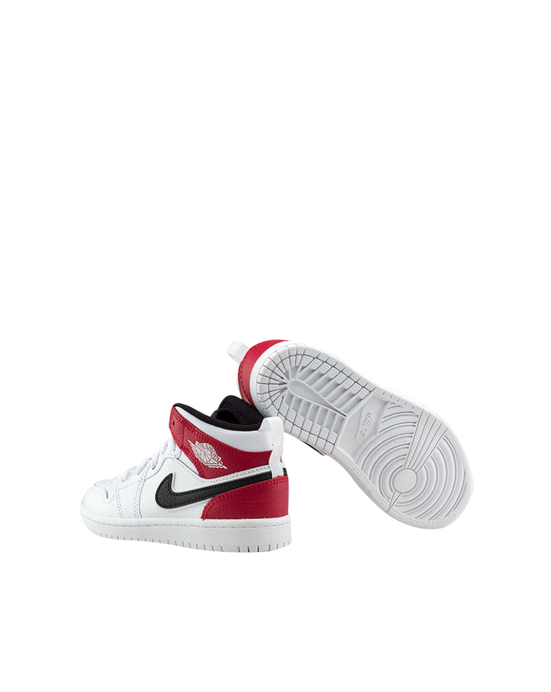 Little Kid's Jordan 1 Mid White/Black-Gym Red (640734 116)