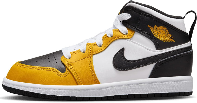 Little Kid's Jordan 1 Mid Yellow Ochre/Black-White (DQ8424 701)