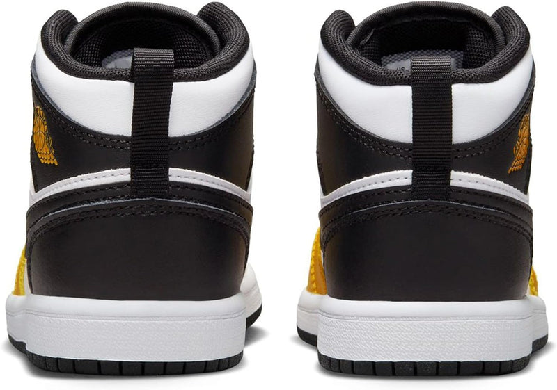 Little Kid's Jordan 1 Mid Yellow Ochre/Black-White (DQ8424 701)