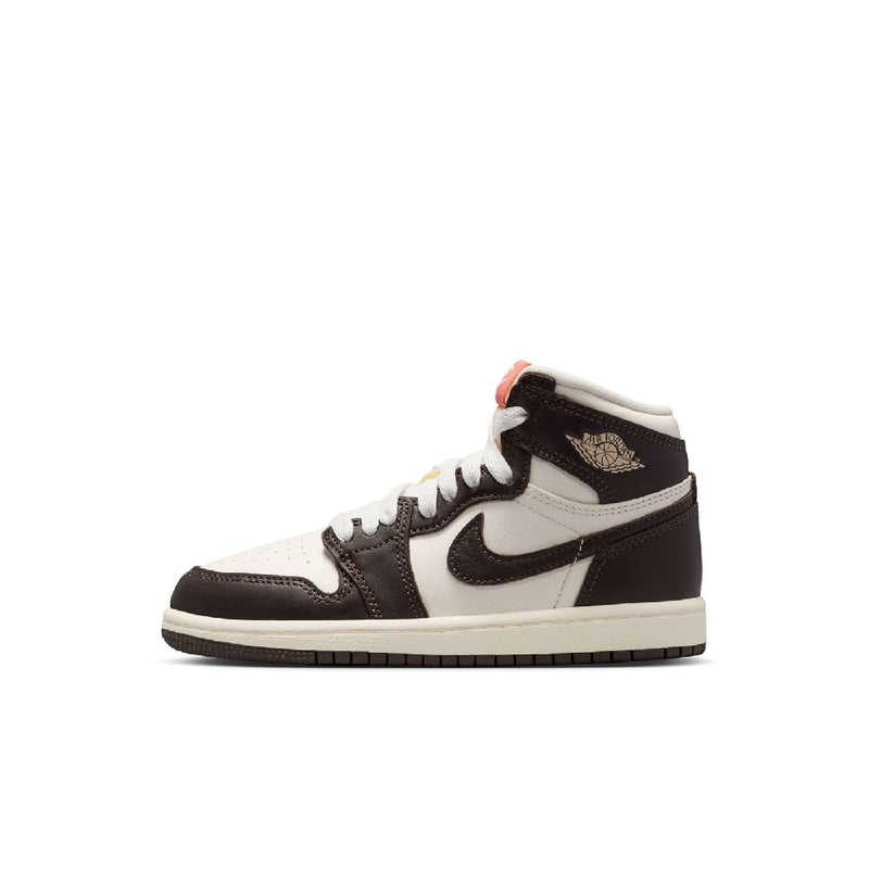 Little Kid's Jordan 1 Retro High OG Baroque Brown/Sail (FD2597 200)