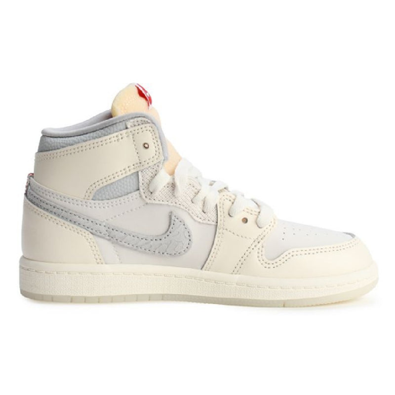 Little Kid's Jordan 1 Retro High OG Sail/University Red-Pale Ivory (IH4283 100)