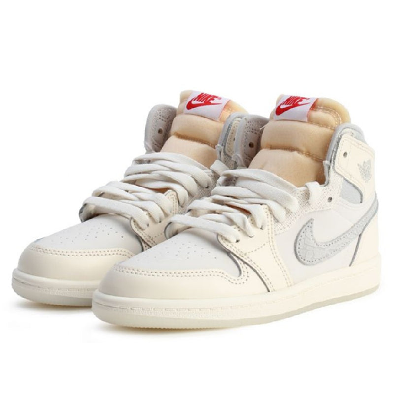 Little Kid's Jordan 1 Retro High OG Sail/University Red-Pale Ivory (IH4283 100)