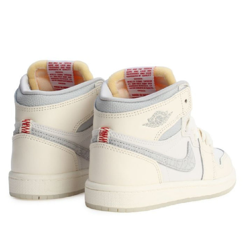 Little Kid's Jordan 1 Retro High OG Sail/University Red-Pale Ivory (IH4283 100)