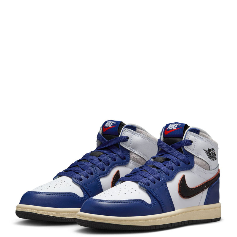 Little Kid's Jordan 1 Retro High OG Wht/Blck-Neutral Grey (FD1412 100)