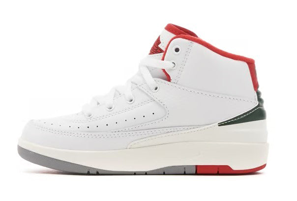 Little Kid's Jordan 2 Retro "Origins" Wht/Fire Red-Fir-Sail (DQ8564 101)