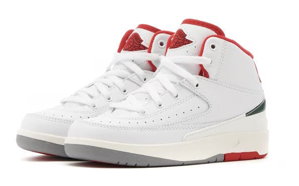 Little Kid's Jordan 2 Retro "Origins" Wht/Fire Red-Fir-Sail (DQ8564 101)