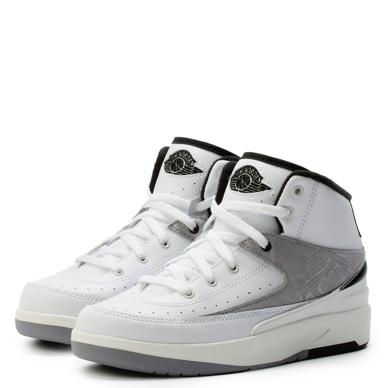 Little Kid's Jordan 2 Retro "Python" Wht/Fire Red-Blck-Sail (DQ8564 102)