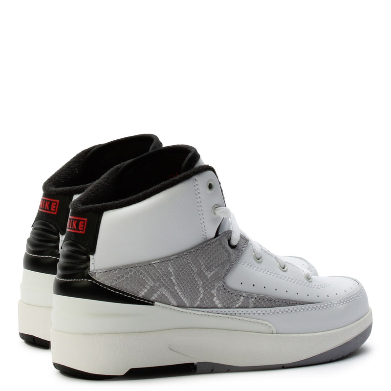 Little Kid's Jordan 2 Retro "Python" Wht/Fire Red-Blck-Sail (DQ8564 102)