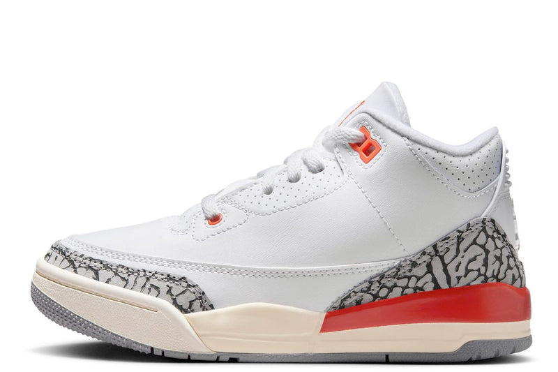 Little Kid's Jordan 3 Retro "Georgia Peach" Wht/Csmc Cly-Sl (FQ9174 121)