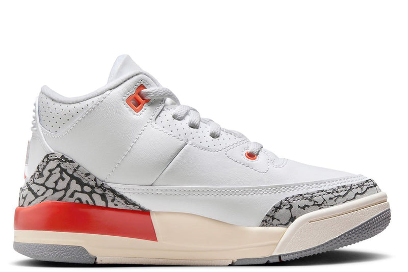 Little Kid's Jordan 3 Retro "Georgia Peach" Wht/Csmc Cly-Sl (FQ9174 121)