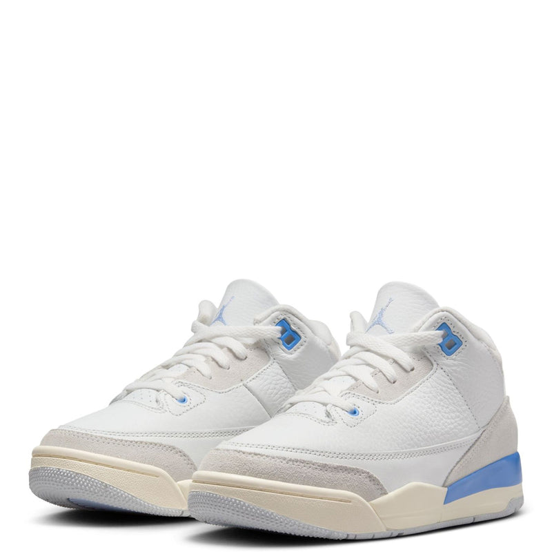 Little Kid's Jordan 3 Retro "Lucky Shorts" Summit Wht/Blue (DM0966 101)