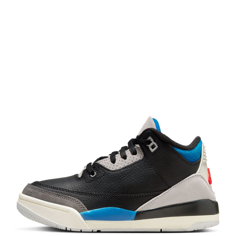 Little Kid's Jordan 3 Retro "Rare Air" Blk/Chil Rd-Ntrl Gry (IB8969 004)