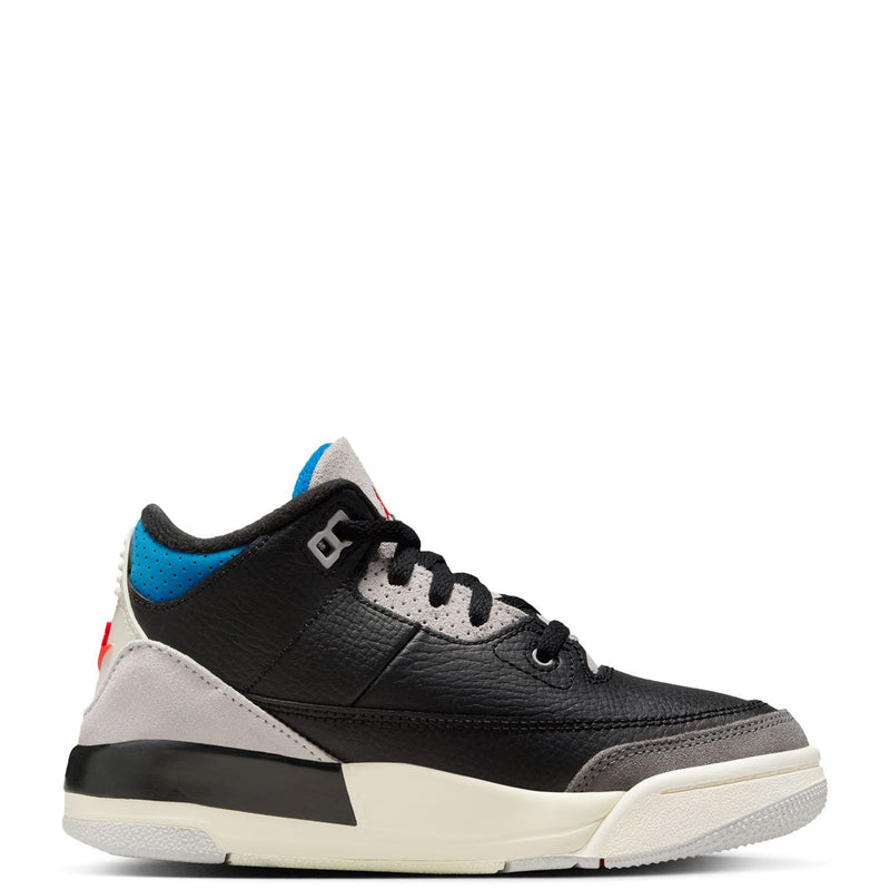 Little Kid's Jordan 3 Retro "Rare Air" Blk/Chil Rd-Ntrl Gry (IB8969 004)