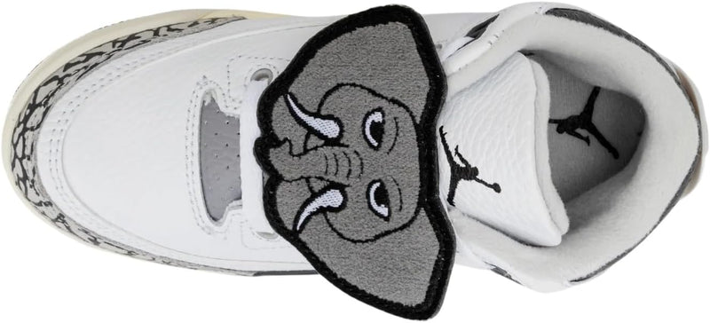Little Kid's Jordan 3 Retro White/Black-Iron (FB4416 100)