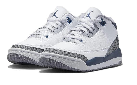Little Kid's Jordan 3 Retro White/Midnight Navy (DM0966 140)