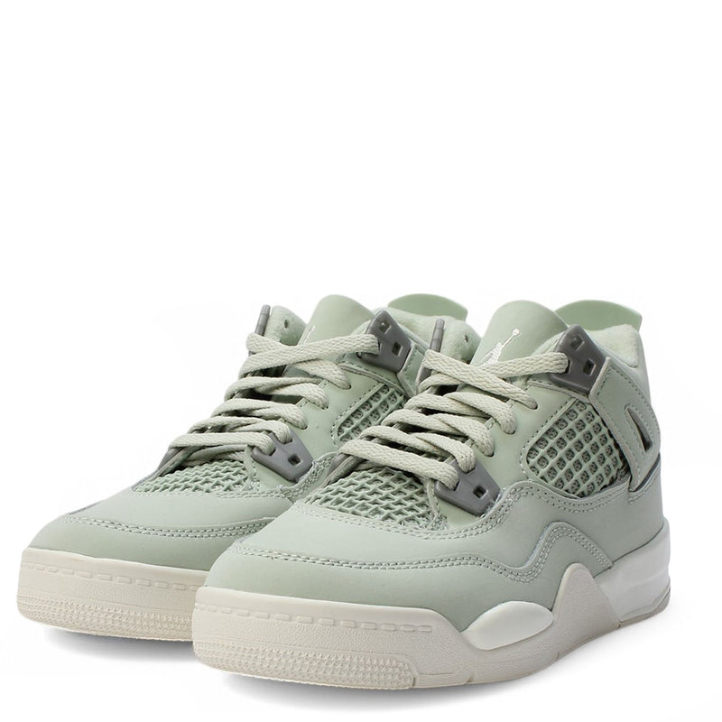 Little Kid's Jordan 4 Retro "Abundance" Seafoam/Sl-Met Svr (HV4385 003)