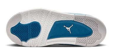 Little Kid's Jordan 4 Retro Off White/Military Blue (BQ7669 141)