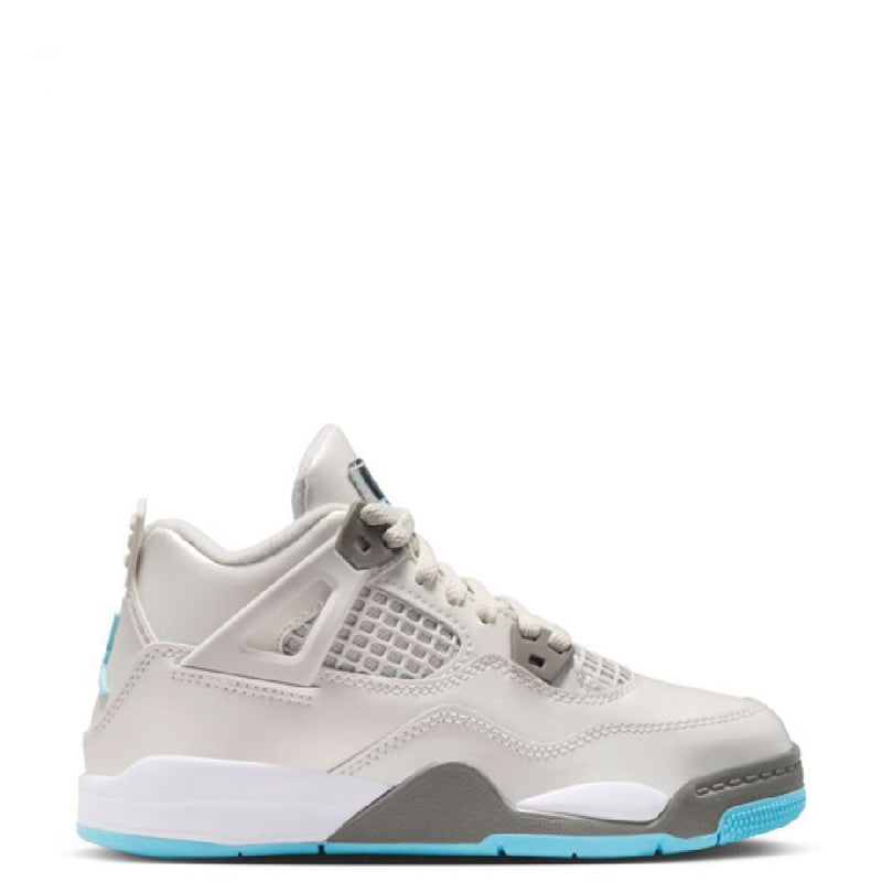 Little Kid's Jordan 4 Retro Photon Dust/Blue Chill (HV4682 014)
