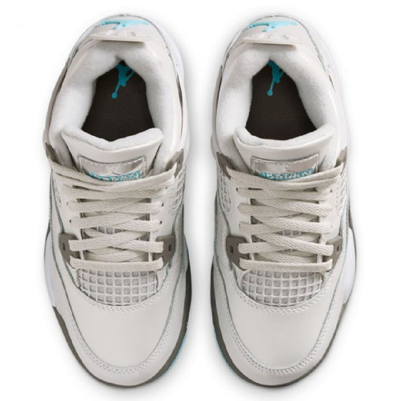 Little Kid's Jordan 4 Retro Photon Dust/Blue Chill (HV4682 014)