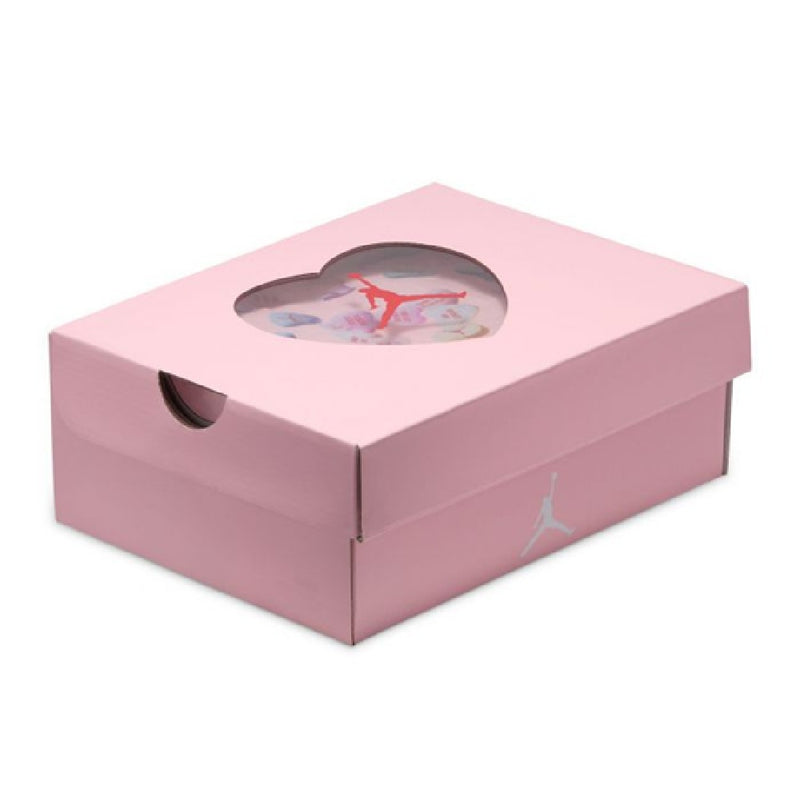 Little Kid's Jordan 4 Retro "V-Day" White/Med Soft Pink-Half Blue (IB7069 100)