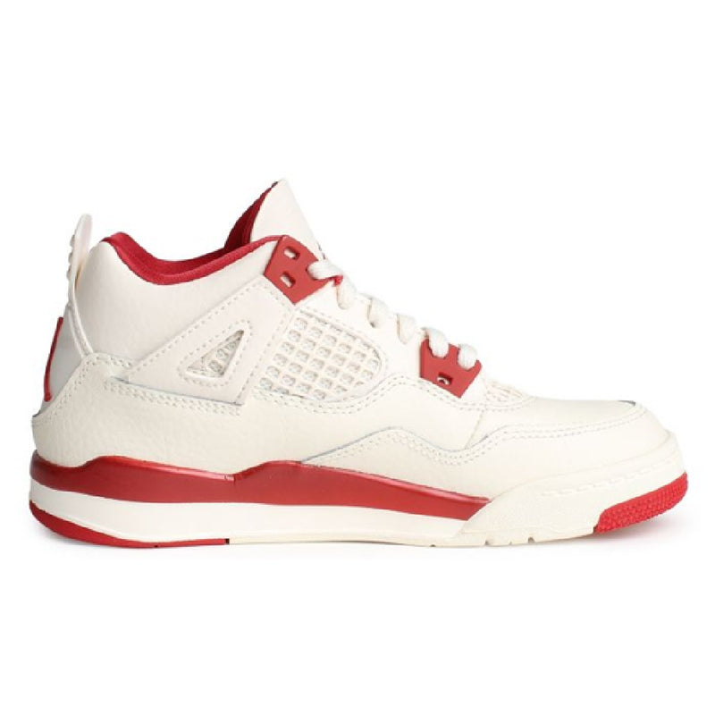 Little Kid's Jordan 4 Retro "Valentine's Day" Pale Ivory/Sierra Red (HV4385 108)