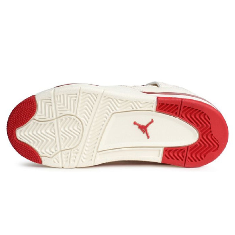 Little Kid's Jordan 4 Retro "Valentine's Day" Pale Ivory/Sierra Red (HV4385 108)
