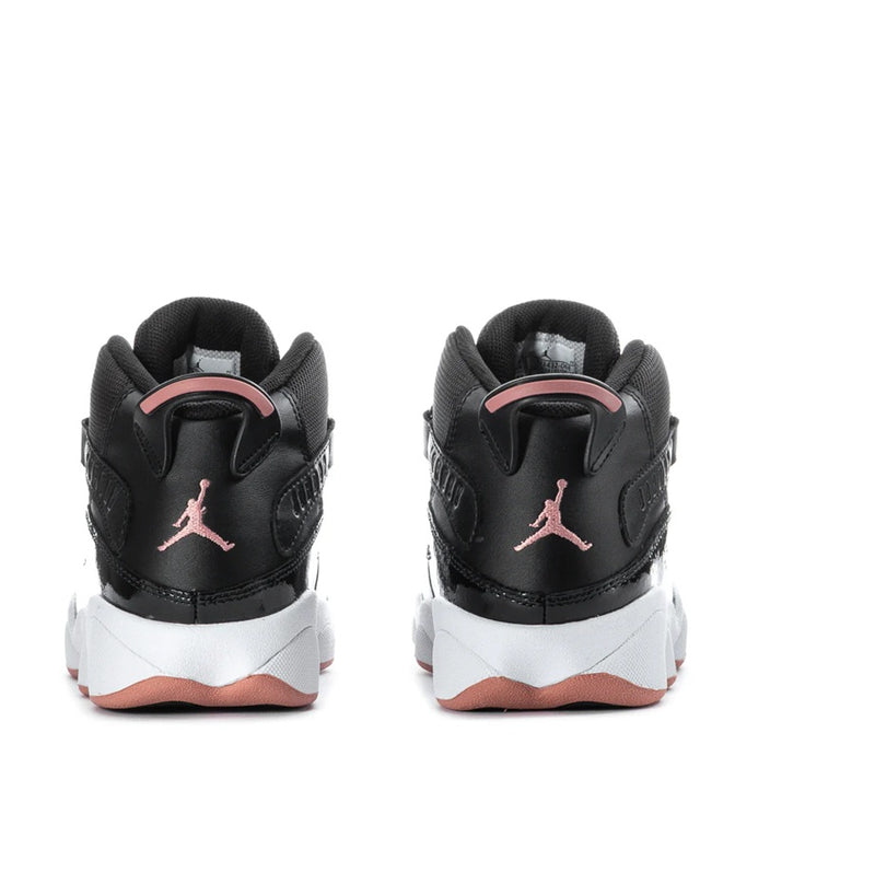 Little Kid's Jordan 6 Rings Black/Rust Pink-White (323432 068)