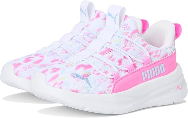 Little Kid's Puma One4All 2.0 Pstel Peonies Puma White-Pink Pixel (313116 01)