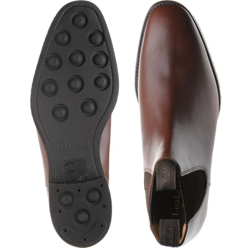 Product image for Loake Chatsworth (Rubber) in brown waxy calf
