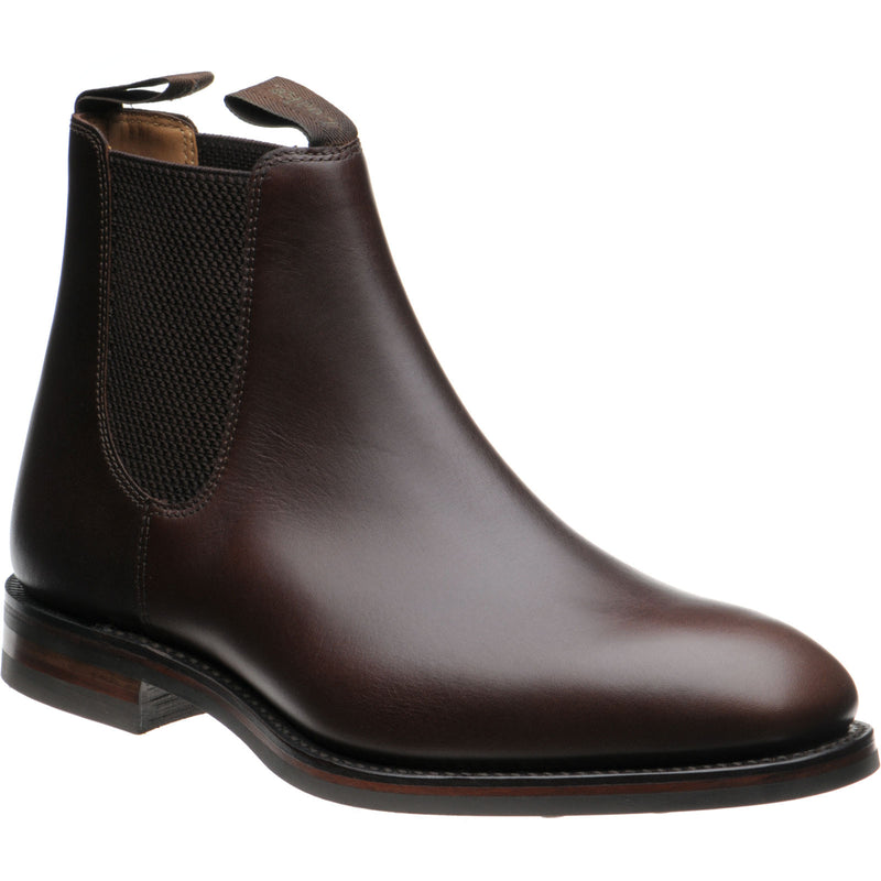 Product image for Loake Chatsworth (Rubber) in dark brown waxed calf