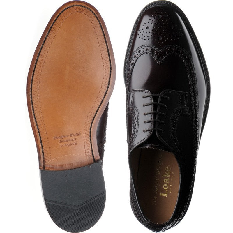 Product image for Loake Royal in burgundy polished